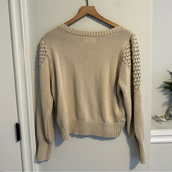 Lucky Brand Cream Bauble Sweater Medium - Picture 6 of 15